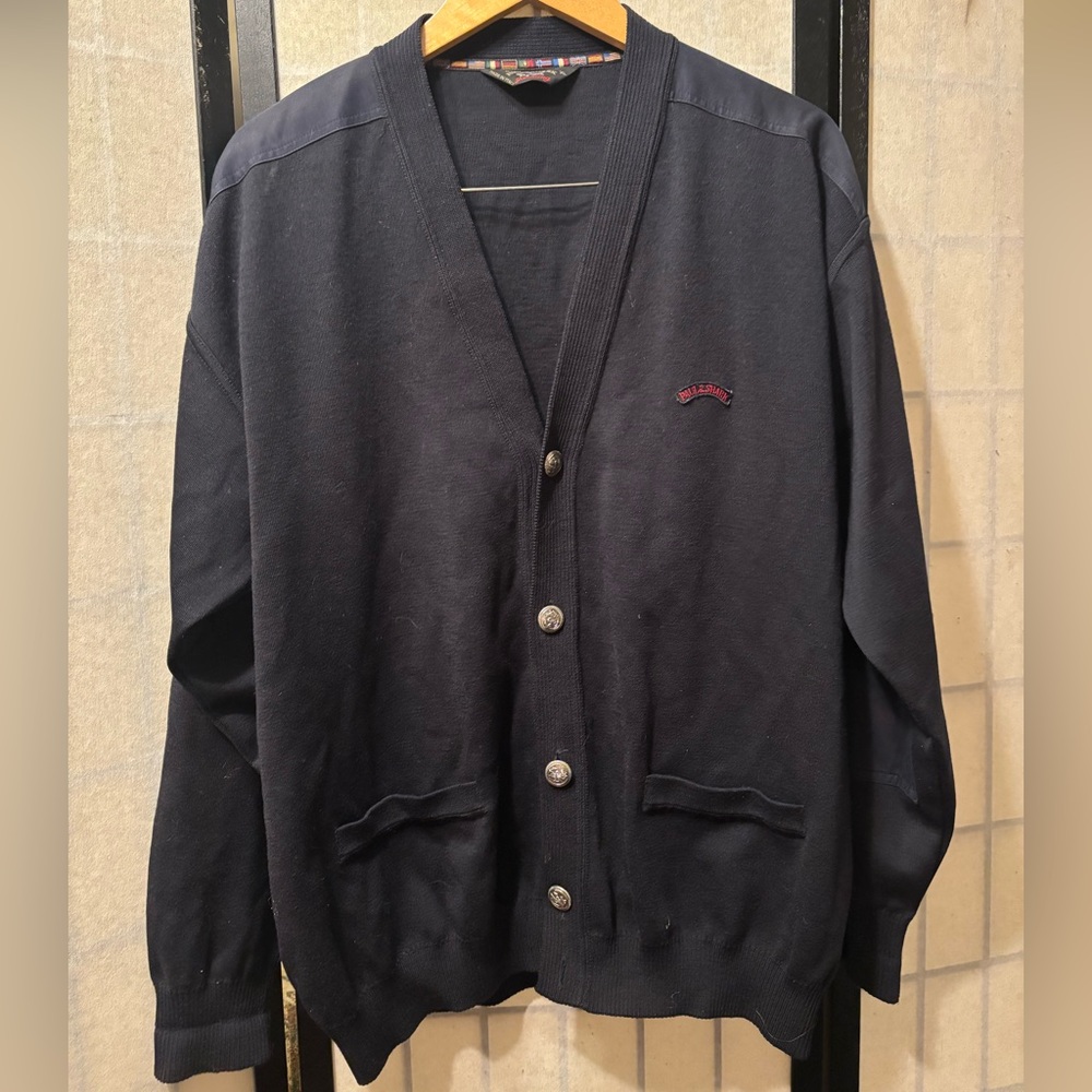 PAUL & SHARK YACHTING Vintage Made in Italy Wool Blend Nautical Cardigan